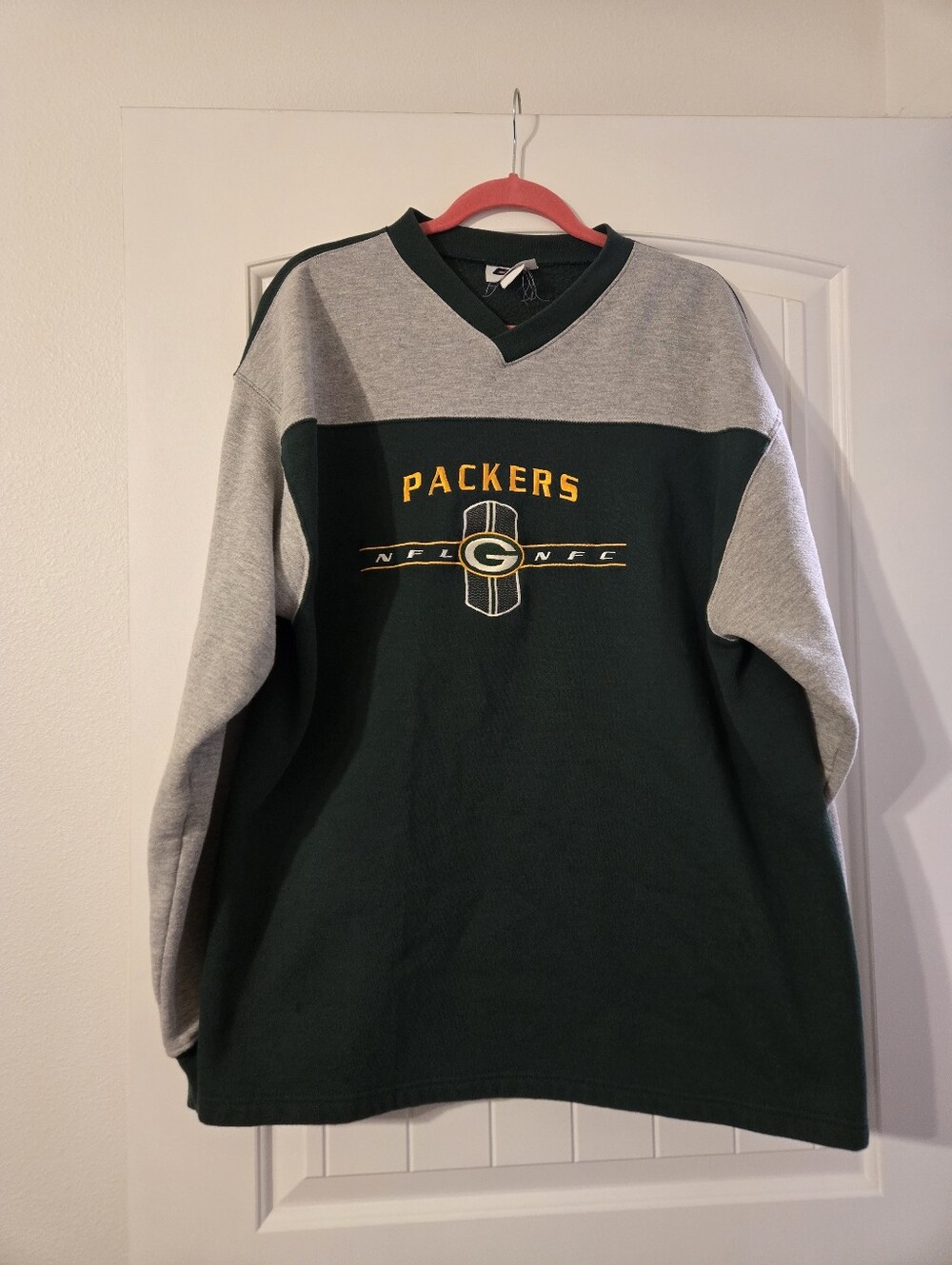 CSA Green & Gray Green Bay Packers V-Neck Pullover Sweater